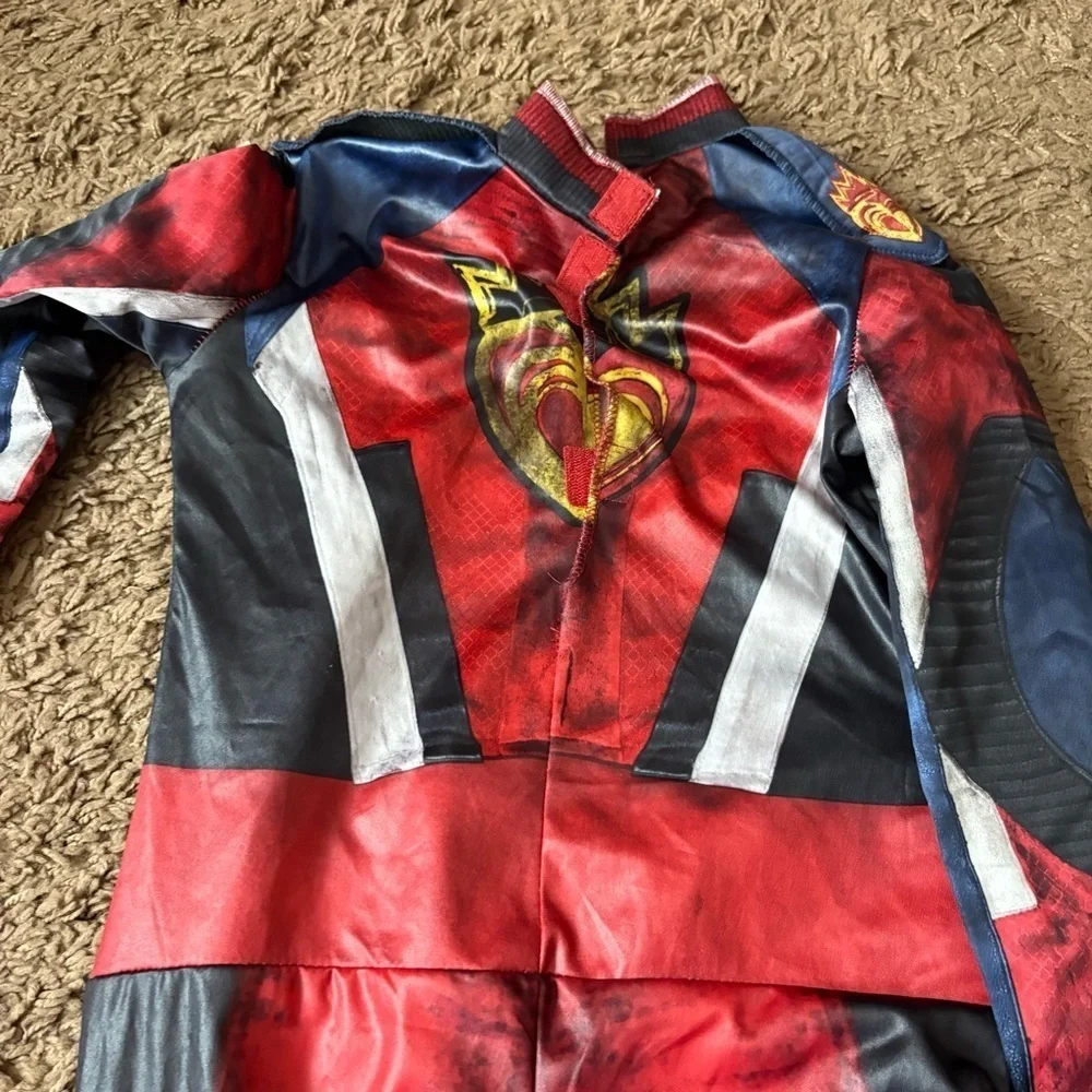 Disney Descendants 3 Evie Costume W/ Skirt Bodysuit Large 10-12 Blue Red Kids